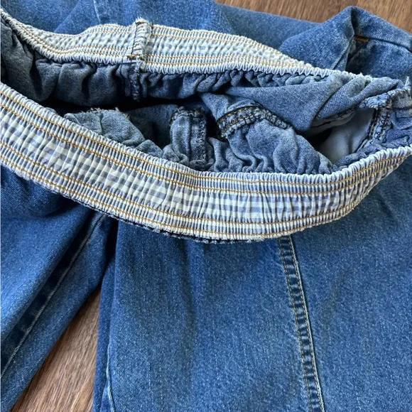 VINTAGE BRISTOL BLUES Elastic Waist Denim Jeans Western Retro | Size 10 (vtg 14) - Picture 9 of 11